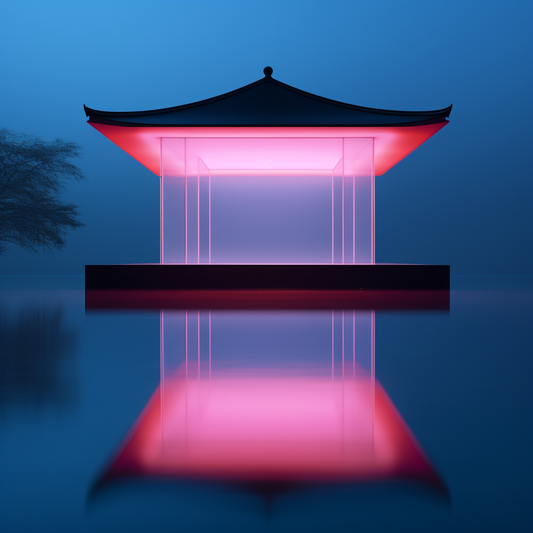 Pagoda neon fényekkel